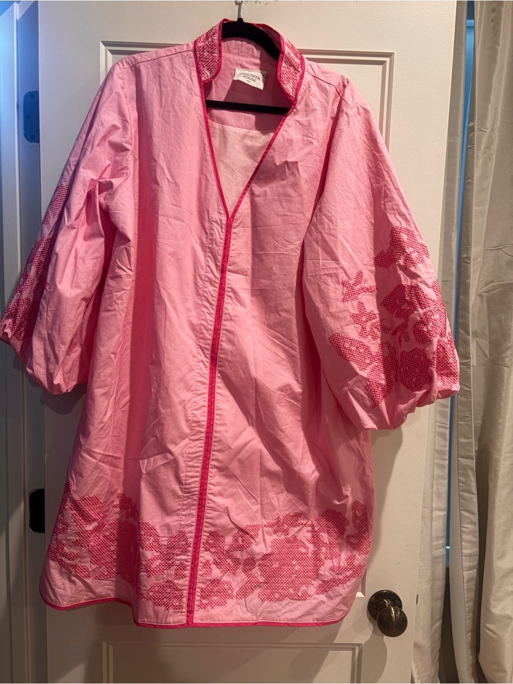 Hyacinth House Pink Embroidered Popover Dress